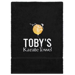 Personalised Karate & Kickboxing Embroidered Hand Towel