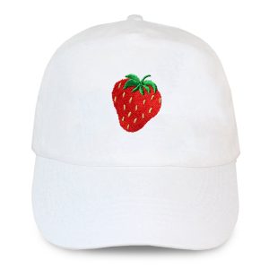 Women's Strawberry Tennis Inspired Embroidered Cap