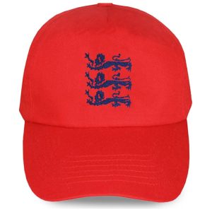 Three Lions Design Red Baseball Cap 5-10 Years (Royal Lions)