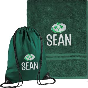 Personalise Rugby Swimming Towel & Bag (Ireland)