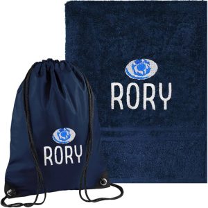 Personalised Rugby Swimming Towel & Bag (Scotland)