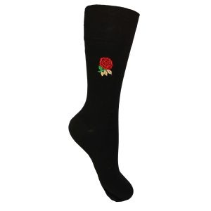 Men's Embroidered England Rose Rugby Cotton Socks