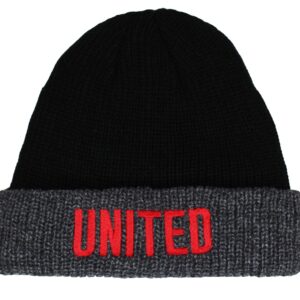 United Football Embroidered Fleece Lined Beanie Hat