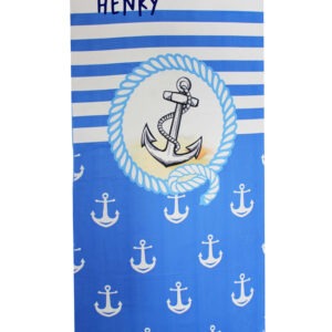 Personalised Sailing Anchor Quick Dry Beach Towel