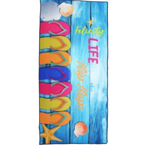 Personalised Flip Flops Beach Towel