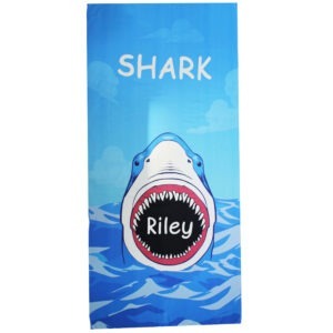 Personalised Shark Quick Dry Beach Towel