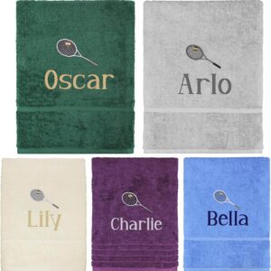 Personalised Tennis Embroidered Hand Towel