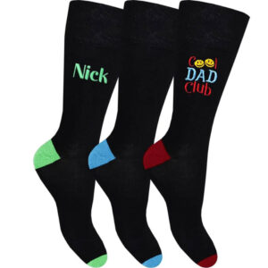 Personalised Cool Dad Club Bamboo Men's Socks (3 Pack)