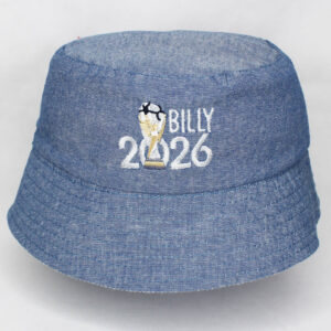 Personalised Kids Football 2026 Cotton Bucket Sun Hat