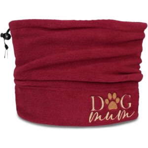 Women's Dog Mum Embroidered Thermal Snood Scarf