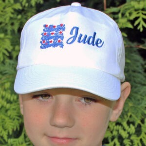 Personalised Children's Three Lions Design Baseball Cap