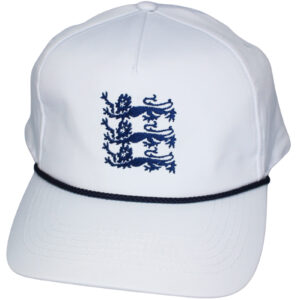 Men's White Three Lions Navy Cord Detail Baseball Cap