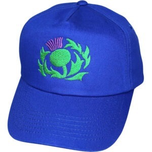 Men's Scotland Scottish Thistle Baseball Cap Hat (Royal Blue)