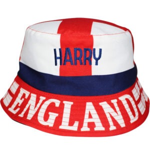 Personalised Men's England Embroidered Cottton Bucket Sun Hat