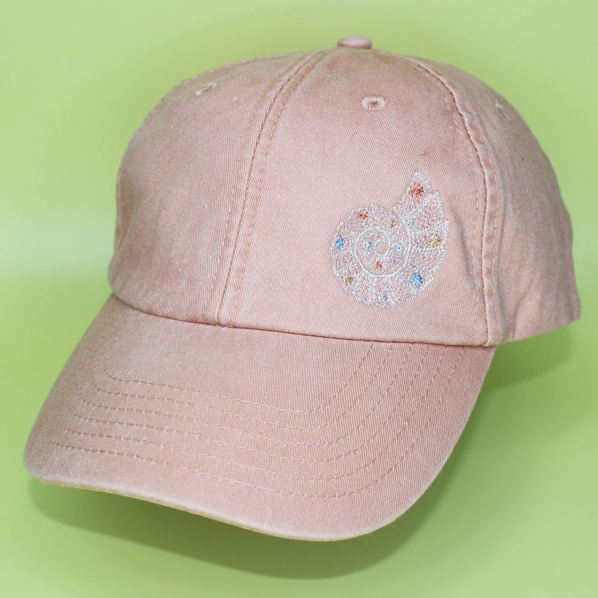Ladies Sparkly Shell Embroidered Denim Baseball Cap - Image 3