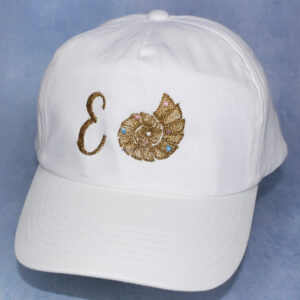 Personalised Initial Sparkly Shell Baseball Cap
