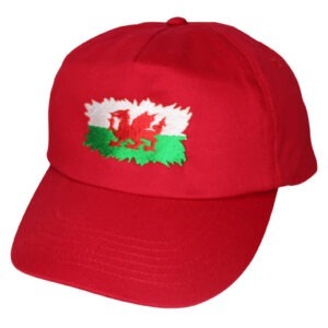 Embroidered Welsh Flag Red Baseball Cap