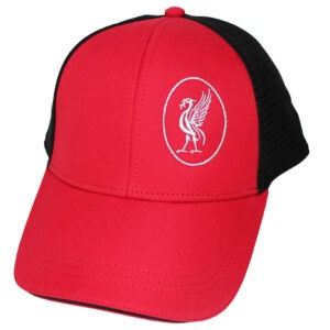 Liver Bird Embroidered Red Mesh Breathable Cap