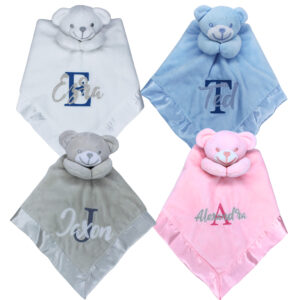 Personalised Initial Baby Embroidered Comforter