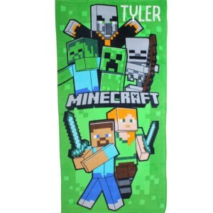 Personalised Minecraft Cotton Beach Towel