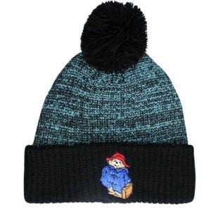 Children’s Paddington Bear Embroidered Blue Bobble Hat (5-10 Years)